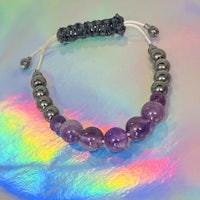 amethyst beaded bracelet